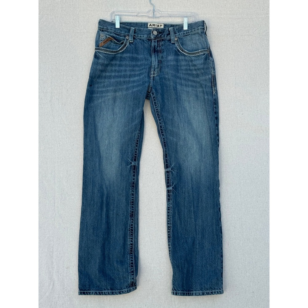 Ariat M4 Relaxed Boot Cut Jeans Mens 34x34 Medium Wash Denim Blue 10022986 - Picture 8 of 16
